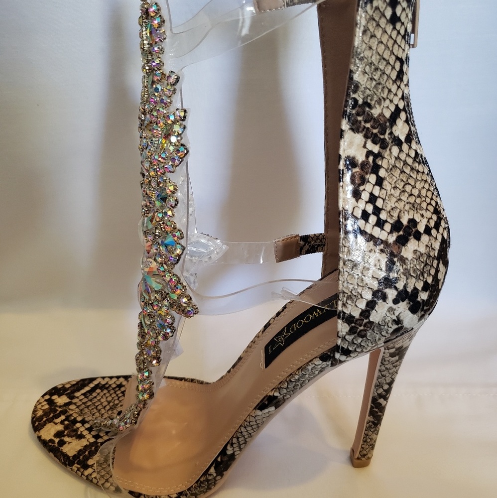 Clear Snake Skin Sandal